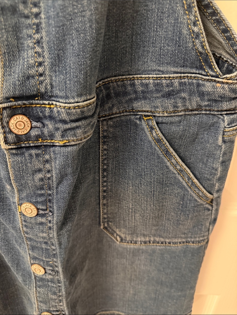 Cat & Jack Denim Overall Dress in Blue - Picture 5 of 5